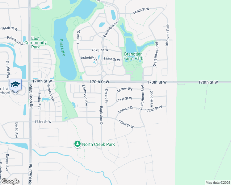 map of restaurants, bars, coffee shops, grocery stores, and more near 17113 Eagleview Drive in Farmington