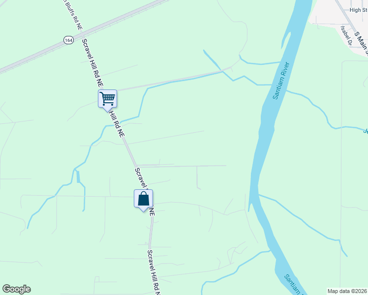 map of restaurants, bars, coffee shops, grocery stores, and more near 34388 Grenz Lane Northeast in Albany