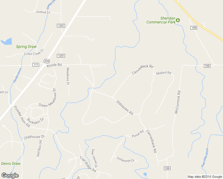 map of restaurants, bars, coffee shops, grocery stores, and more near 31 Canvasback Road in Sheridan