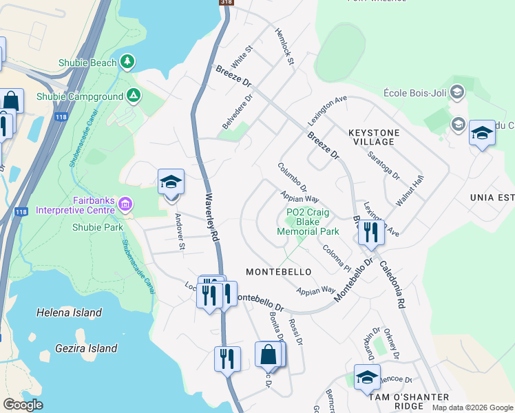 map of restaurants, bars, coffee shops, grocery stores, and more near in Dartmouth