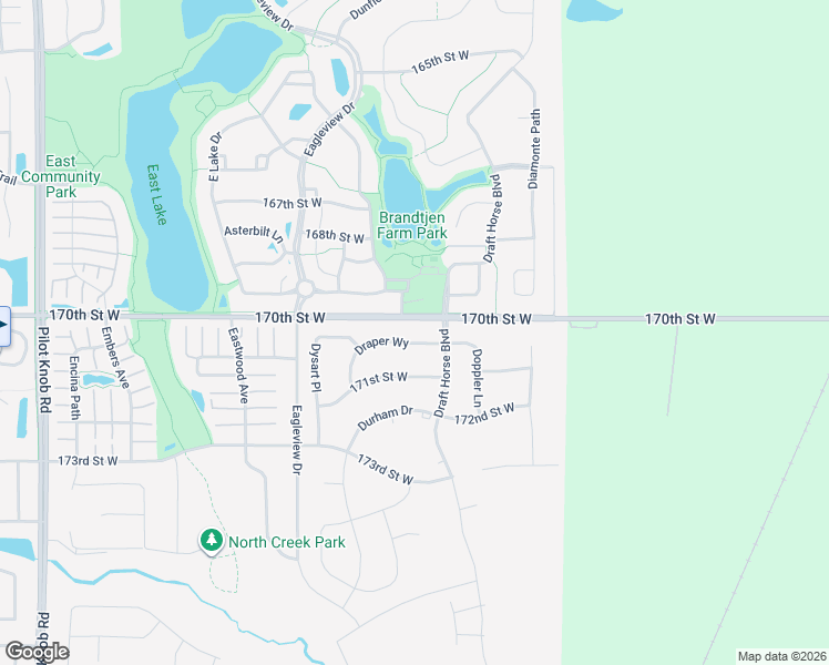 map of restaurants, bars, coffee shops, grocery stores, and more near 4788 170th Street West in Lakeville