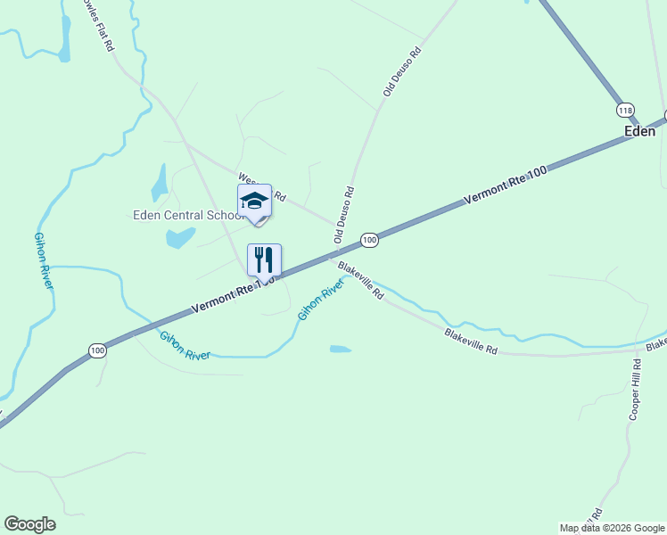 map of restaurants, bars, coffee shops, grocery stores, and more near 12 Blakeville Road in Eden