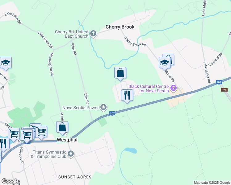 map of restaurants, bars, coffee shops, grocery stores, and more near 10 Apple Street in Dartmouth