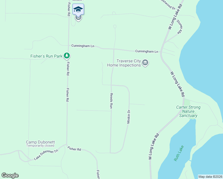 map of restaurants, bars, coffee shops, grocery stores, and more near 1137 Reads Run in Traverse City
