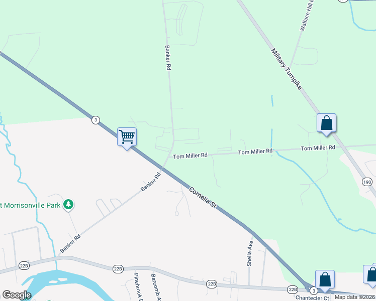 map of restaurants, bars, coffee shops, grocery stores, and more near 656 Tom Miller Road in Plattsburgh
