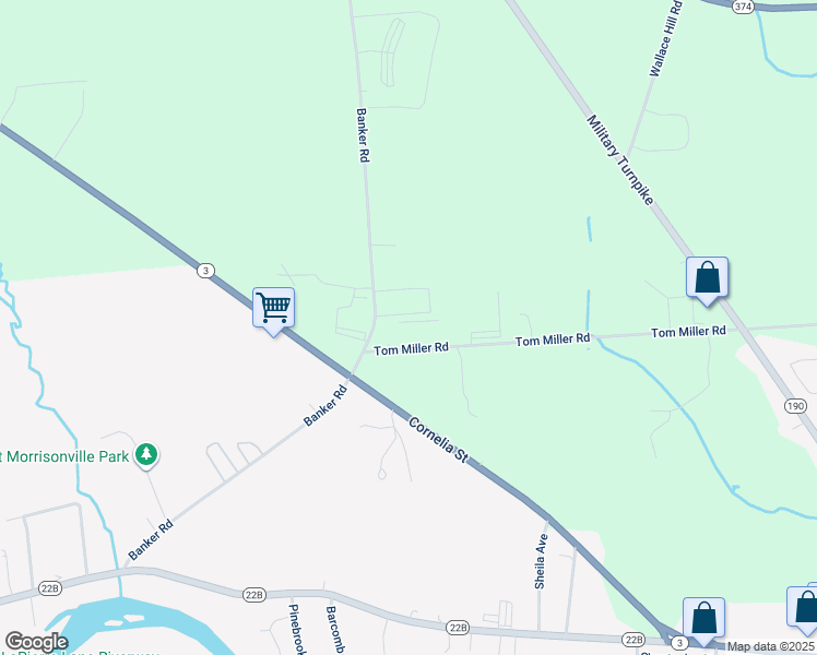 map of restaurants, bars, coffee shops, grocery stores, and more near 656 Tom Miller Road in Plattsburgh