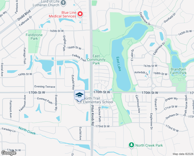 map of restaurants, bars, coffee shops, grocery stores, and more near 16913 Embers Avenue in Farmington