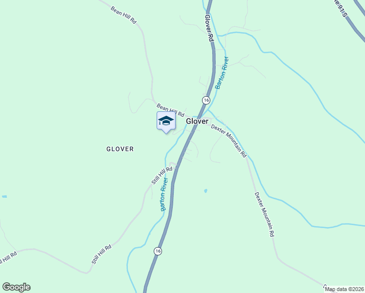 map of restaurants, bars, coffee shops, grocery stores, and more near 93 School Street in Glover