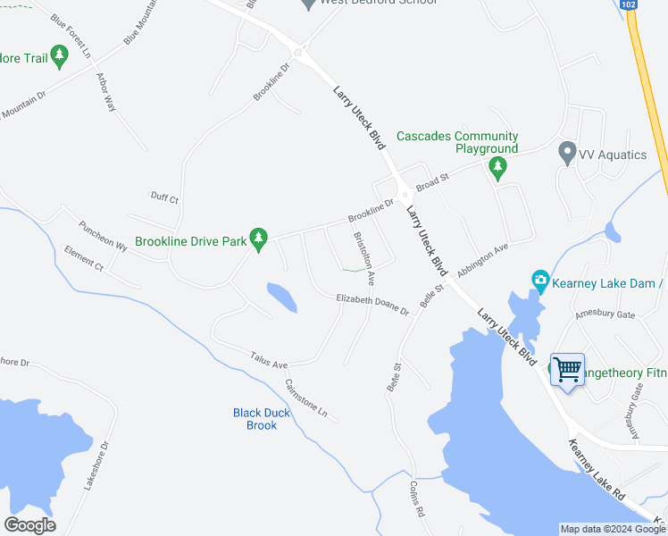 map of restaurants, bars, coffee shops, grocery stores, and more near 51 Helen Creighton Court in Bedford