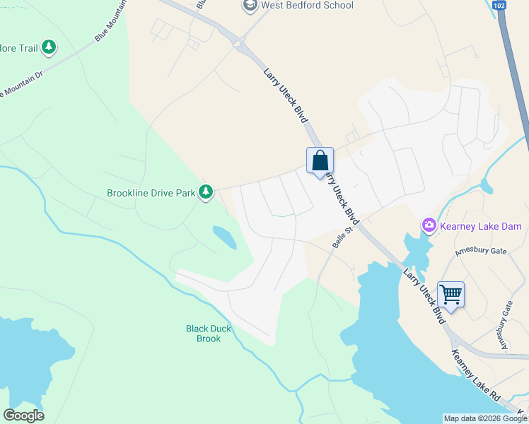 map of restaurants, bars, coffee shops, grocery stores, and more near 47 Helen Creighton Court in Bedford