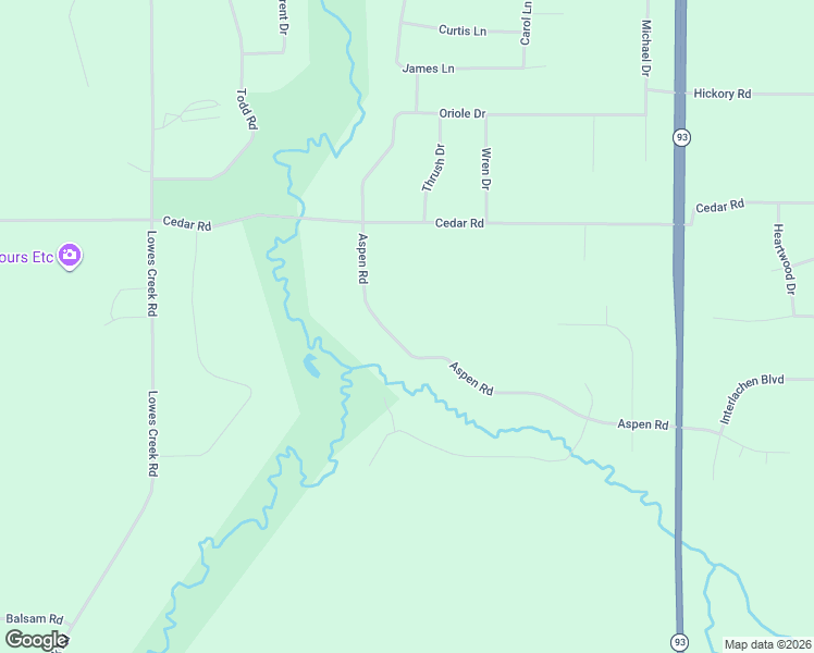 map of restaurants, bars, coffee shops, grocery stores, and more near E3020 Aspen Road in Eleva