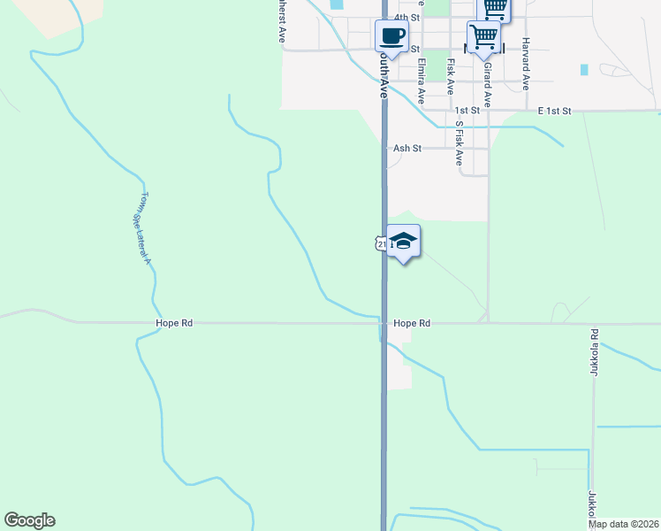 map of restaurants, bars, coffee shops, grocery stores, and more near 18629 South Dakota 79 in Newell