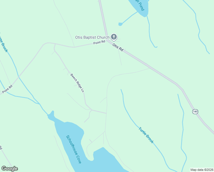 map of restaurants, bars, coffee shops, grocery stores, and more near 116 Sandy Beach Lane in Otis
