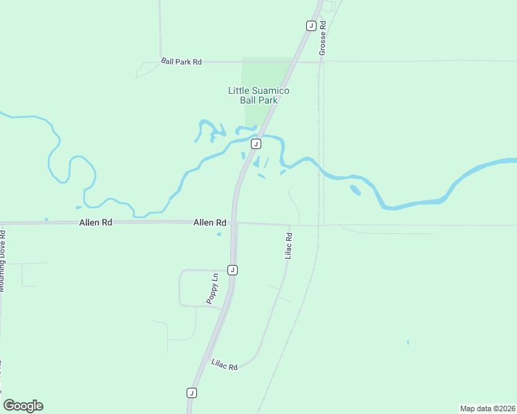 map of restaurants, bars, coffee shops, grocery stores, and more near 4950 Allen Road in Little Suamico