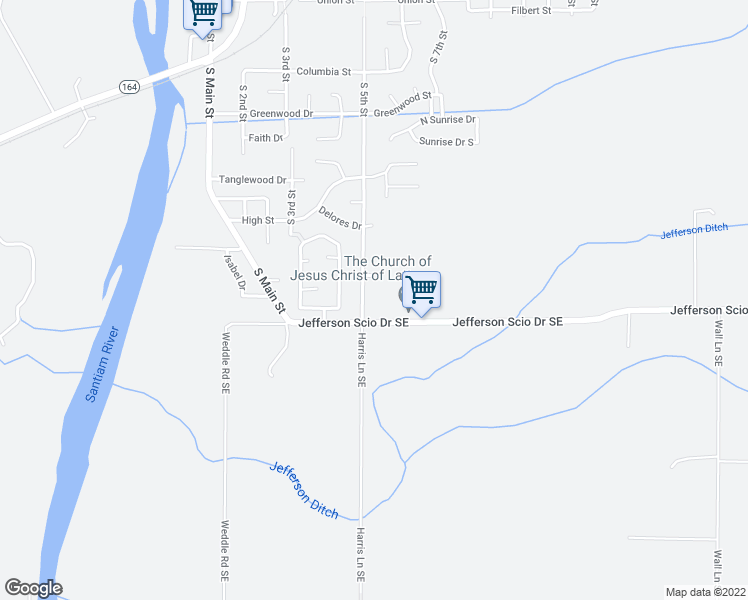 map of restaurants, bars, coffee shops, grocery stores, and more near 851 South 5th Street in Jefferson