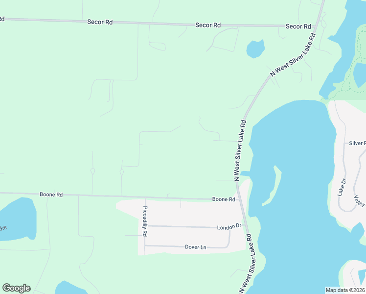 map of restaurants, bars, coffee shops, grocery stores, and more near 1471 North West Silver Lake Road in Traverse City