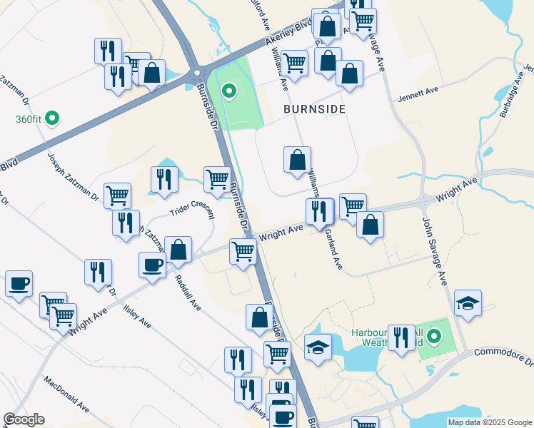 map of restaurants, bars, coffee shops, grocery stores, and more near 86 Troop Avenue in Dartmouth
