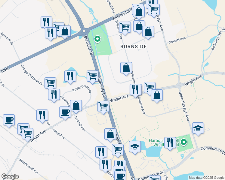 map of restaurants, bars, coffee shops, grocery stores, and more near 86 Troop Avenue in Dartmouth