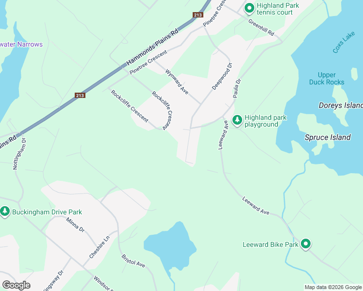 map of restaurants, bars, coffee shops, grocery stores, and more near 99 Deepwood Drive in Hammonds Plains