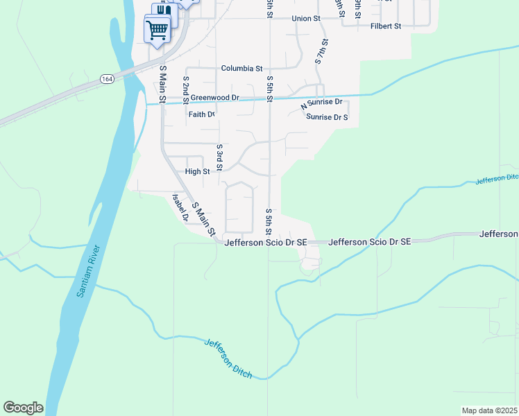 map of restaurants, bars, coffee shops, grocery stores, and more near 772 S Grice Loop in Jefferson