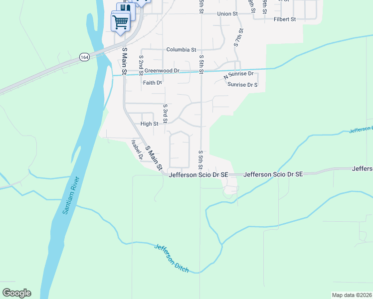 map of restaurants, bars, coffee shops, grocery stores, and more near 772 South Grice Loop in Jefferson