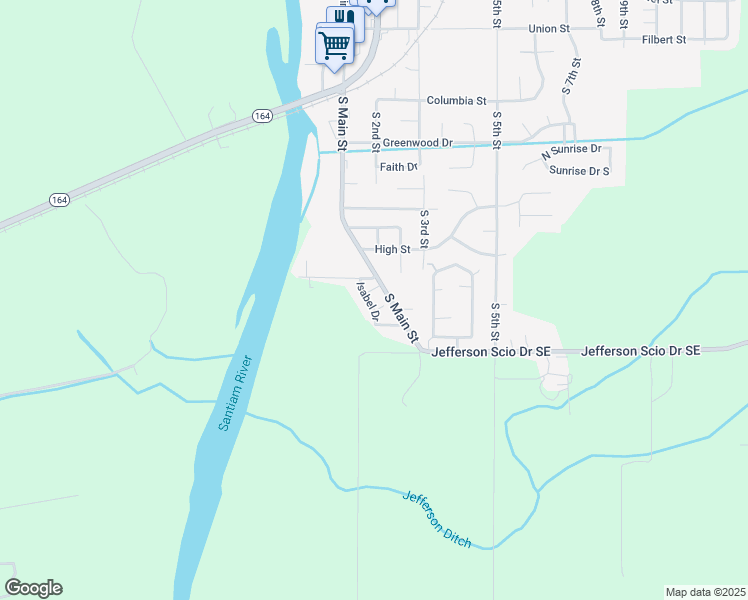 map of restaurants, bars, coffee shops, grocery stores, and more near 875 Isabel Drive in Jefferson