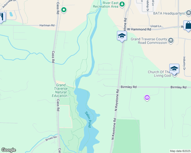 map of restaurants, bars, coffee shops, grocery stores, and more near 2203 Laura Drive in Traverse City
