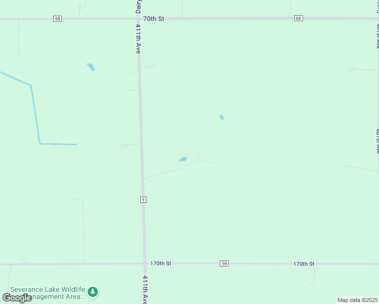 map of restaurants, bars, coffee shops, grocery stores, and more near 16659 411th Avenue in Glencoe