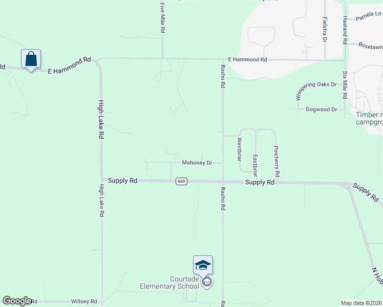map of restaurants, bars, coffee shops, grocery stores, and more near 3329 Mahoney Drive in Traverse City