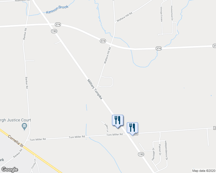 map of restaurants, bars, coffee shops, grocery stores, and more near 4 Nightengale Drive in Plattsburgh