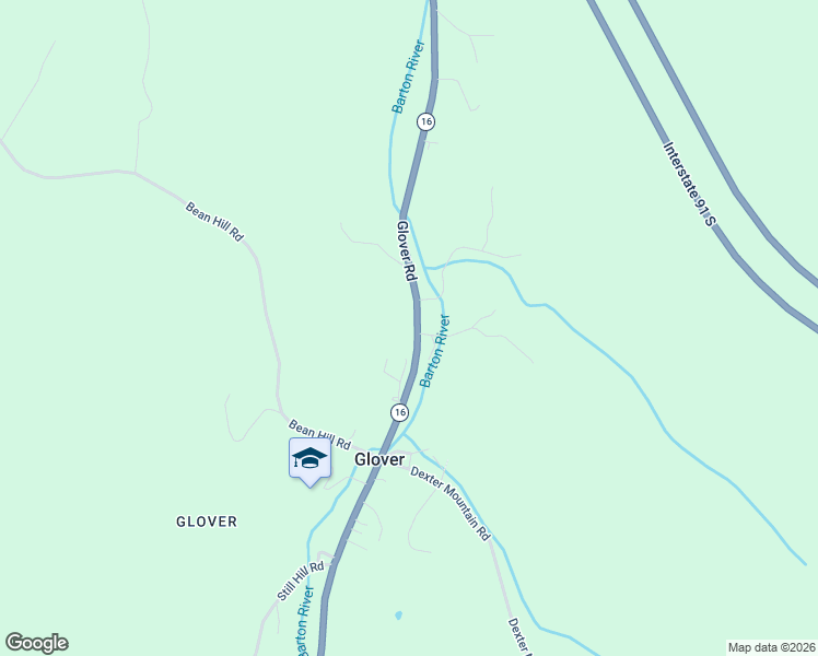 map of restaurants, bars, coffee shops, grocery stores, and more near 2656 Glover St in Glover