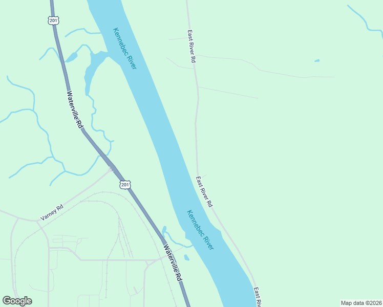 map of restaurants, bars, coffee shops, grocery stores, and more near 1034 East River Road in Skowhegan