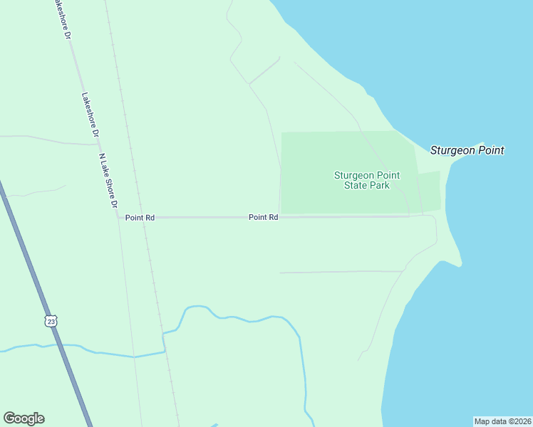 map of restaurants, bars, coffee shops, grocery stores, and more near 5967 Point Road in Harrisville