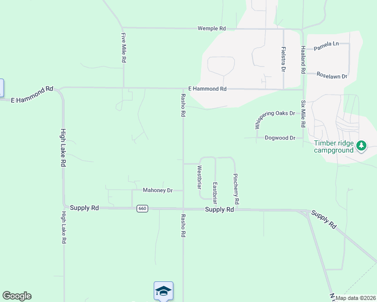 map of restaurants, bars, coffee shops, grocery stores, and more near 1746 Rasho Road in Traverse City