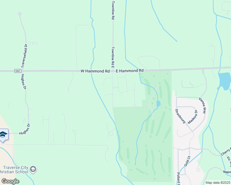 map of restaurants, bars, coffee shops, grocery stores, and more near 24 Bayfront Drive in Traverse City