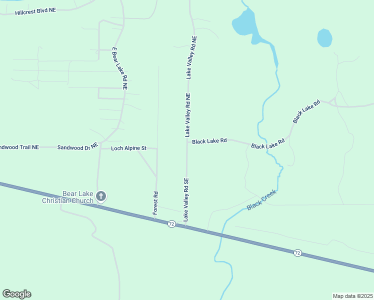 map of restaurants, bars, coffee shops, grocery stores, and more near 30 Lake Valley Road Southeast in Kalkaska