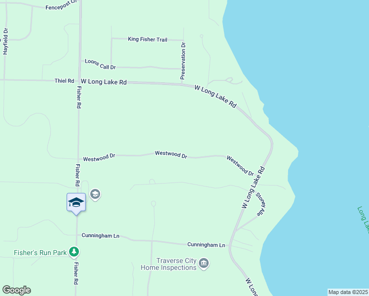 map of restaurants, bars, coffee shops, grocery stores, and more near 9201-9699 Westwood Drive in Traverse City
