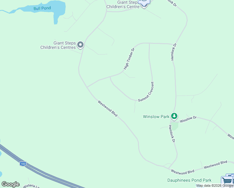 map of restaurants, bars, coffee shops, grocery stores, and more near 55 Summit Crescent in Upper Tantallon
