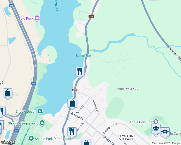 map of restaurants, bars, coffee shops, grocery stores, and more near 81 Pearl Drive in Dartmouth