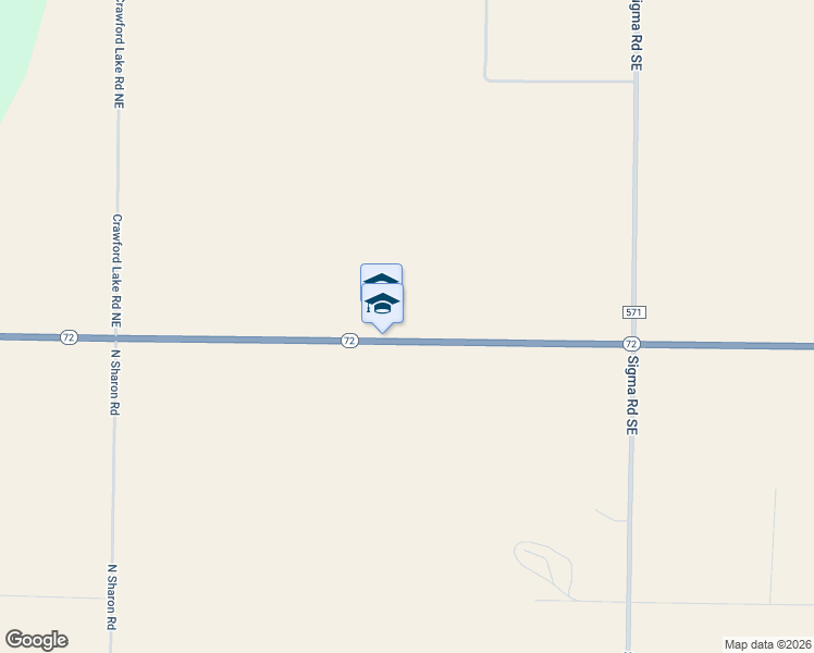 map of restaurants, bars, coffee shops, grocery stores, and more near 5000-5998 Highway 72 in Kalkaska