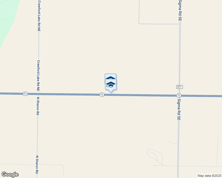 map of restaurants, bars, coffee shops, grocery stores, and more near 5000 Michigan 72 in Kalkaska