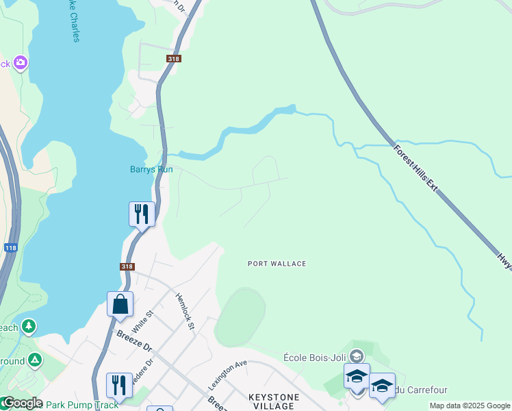 map of restaurants, bars, coffee shops, grocery stores, and more near 47 Simona Drive in Dartmouth