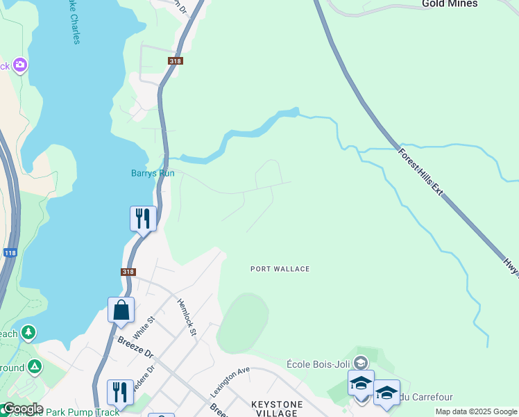 map of restaurants, bars, coffee shops, grocery stores, and more near 45 Simona Drive in Dartmouth