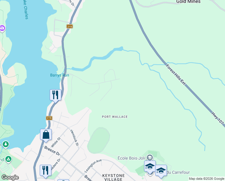 map of restaurants, bars, coffee shops, grocery stores, and more near 28 Simona Drive in Dartmouth