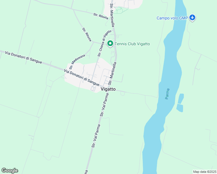 map of restaurants, bars, coffee shops, grocery stores, and more near 326 Strada Martinella in Vigatto