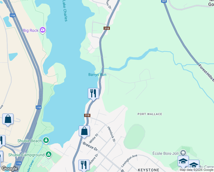 map of restaurants, bars, coffee shops, grocery stores, and more near 45 Pearlgarden Close in Dartmouth