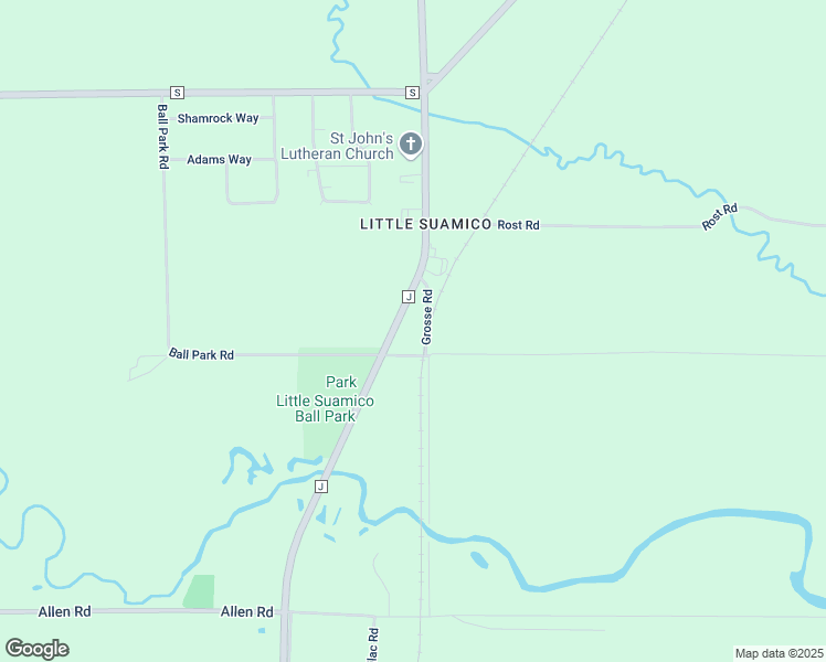 map of restaurants, bars, coffee shops, grocery stores, and more near 1123 Grosse Road in Little Suamico