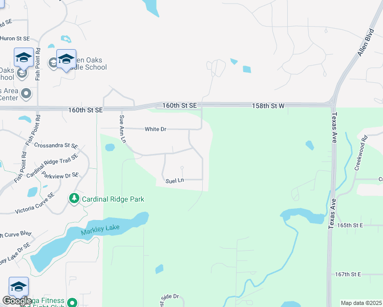map of restaurants, bars, coffee shops, grocery stores, and more near 16170 Saint Francis Lane in Prior Lake