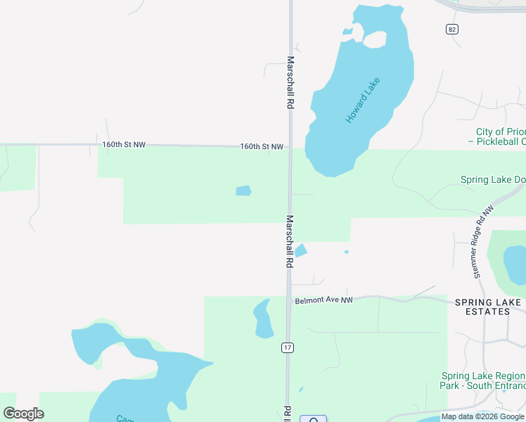 map of restaurants, bars, coffee shops, grocery stores, and more near 1551 161st Street East in Shakopee