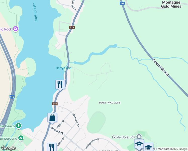 map of restaurants, bars, coffee shops, grocery stores, and more near Terrastone Ridge in Dartmouth